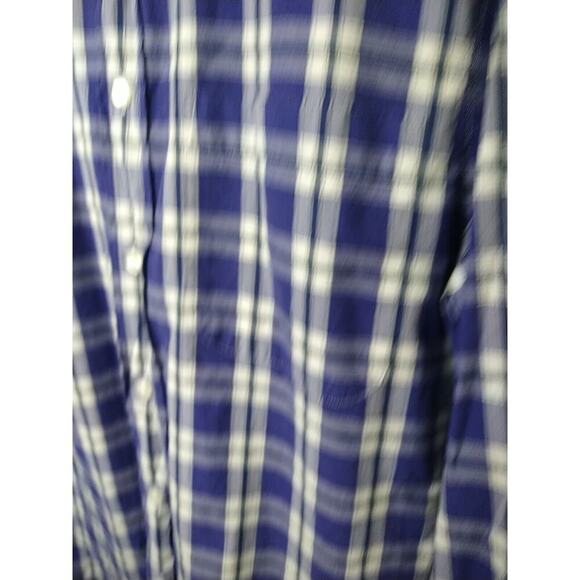 Orvis Men's M Shirt Blue White Plaid Collared Button Long Sleeve Business... - Picture 6 of 11